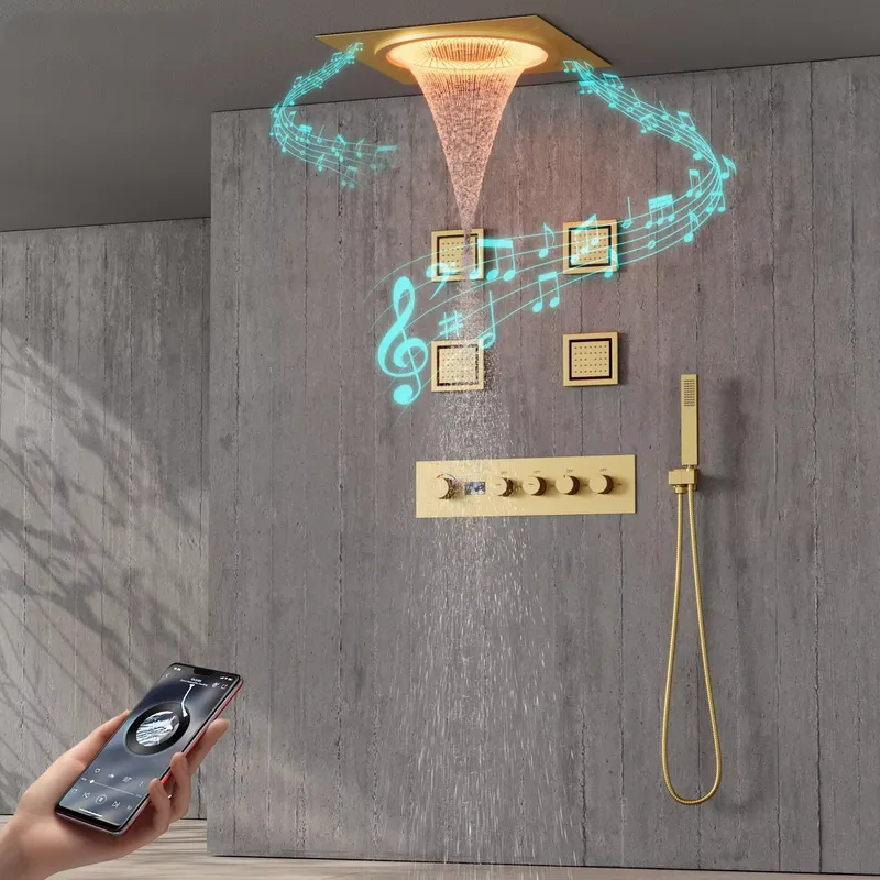 Home Decor - 스마트 LED 샤워 세트 욕실 음악