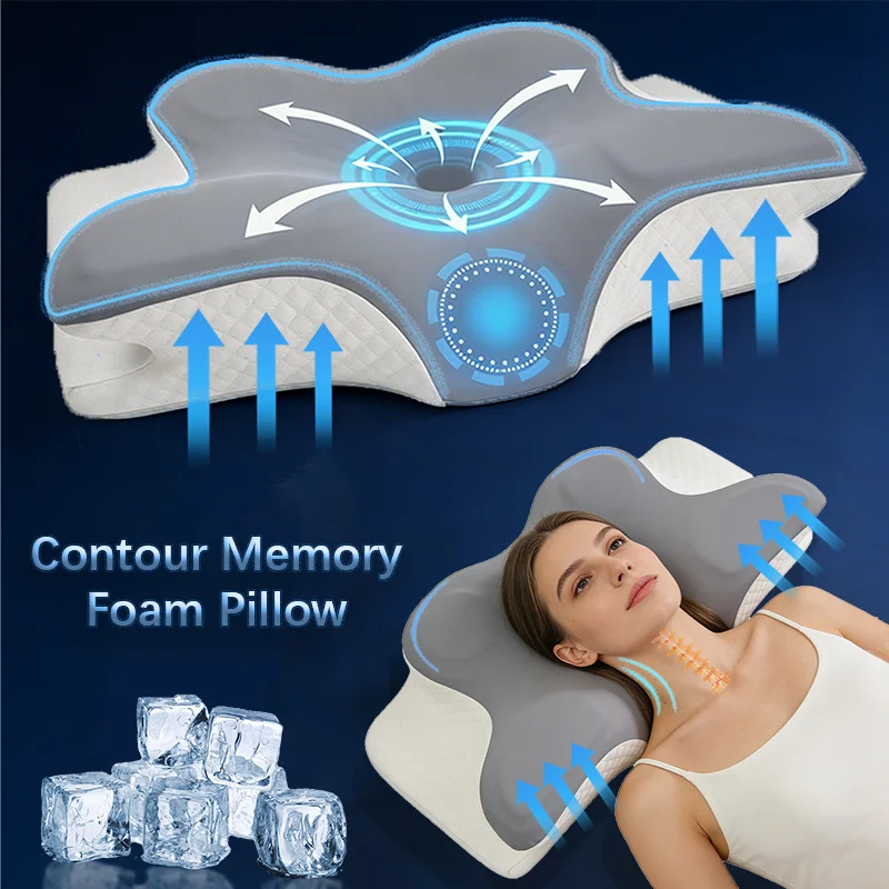 Memory Foam Orthopedic Pillow Neck Pain - 메모리폼 베개 경추 베개 목 통증