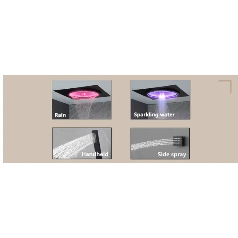 스마트 LED 샤워 세트 욕실 음악 내장형 레인폴 시스 - Home Decor 리뷰 및 가격