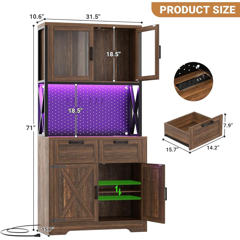 71인치 LED 조명 및 콘센트가 있는 주방 팬트리 캐 - Kitchen 리뷰 및 가격