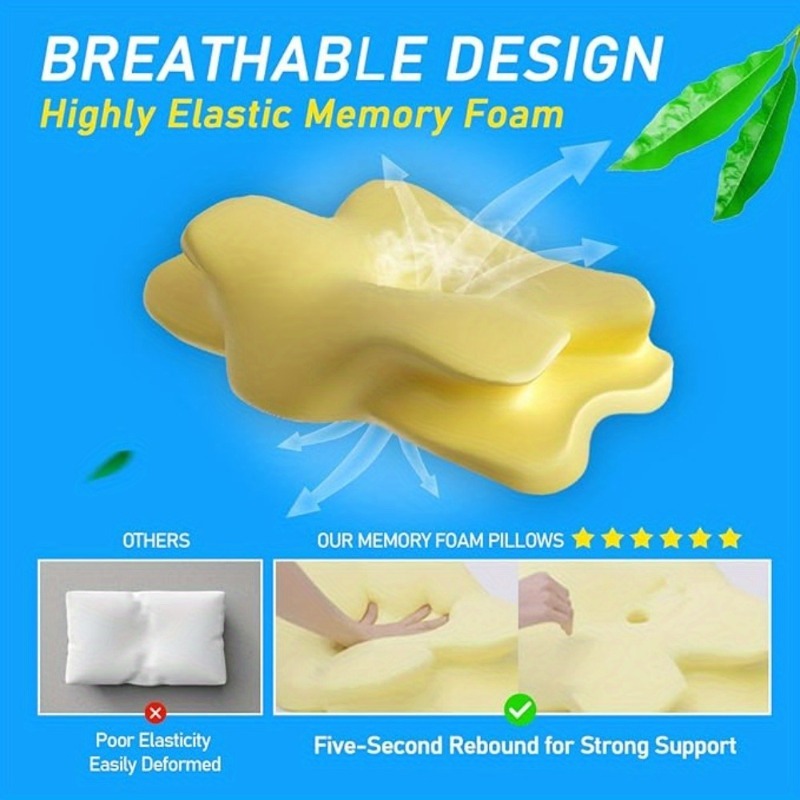 목 통증 완화를 위한 1pcs 인체공학적 메모리 폼 경 - Memory Foam Orthopedic Pillow Neck Pain 리뷰 및 가격