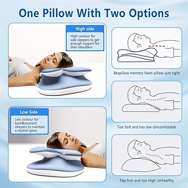 목 통증 완화를 위한 1pcs 인체공학적 메모리 폼 경 - Memory Foam Orthopedic Pillow Neck Pain 리뷰 및 가격