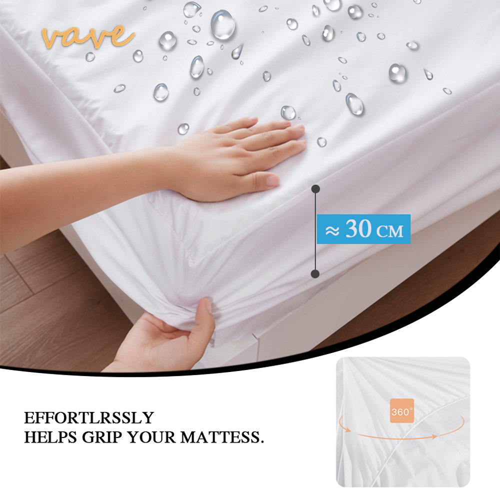 100% 방수 장착 침대 시트, 탄성 밴드, 미끄럼 방 - Waterproof Mattress Protector Breathable 리뷰 및 가격