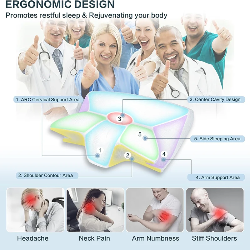 정형외과용 컨투어 목베개 메모리폼 2 in 1 인체공학 - Memory Foam Orthopedic Pillow Neck Pain 리뷰 및 가격