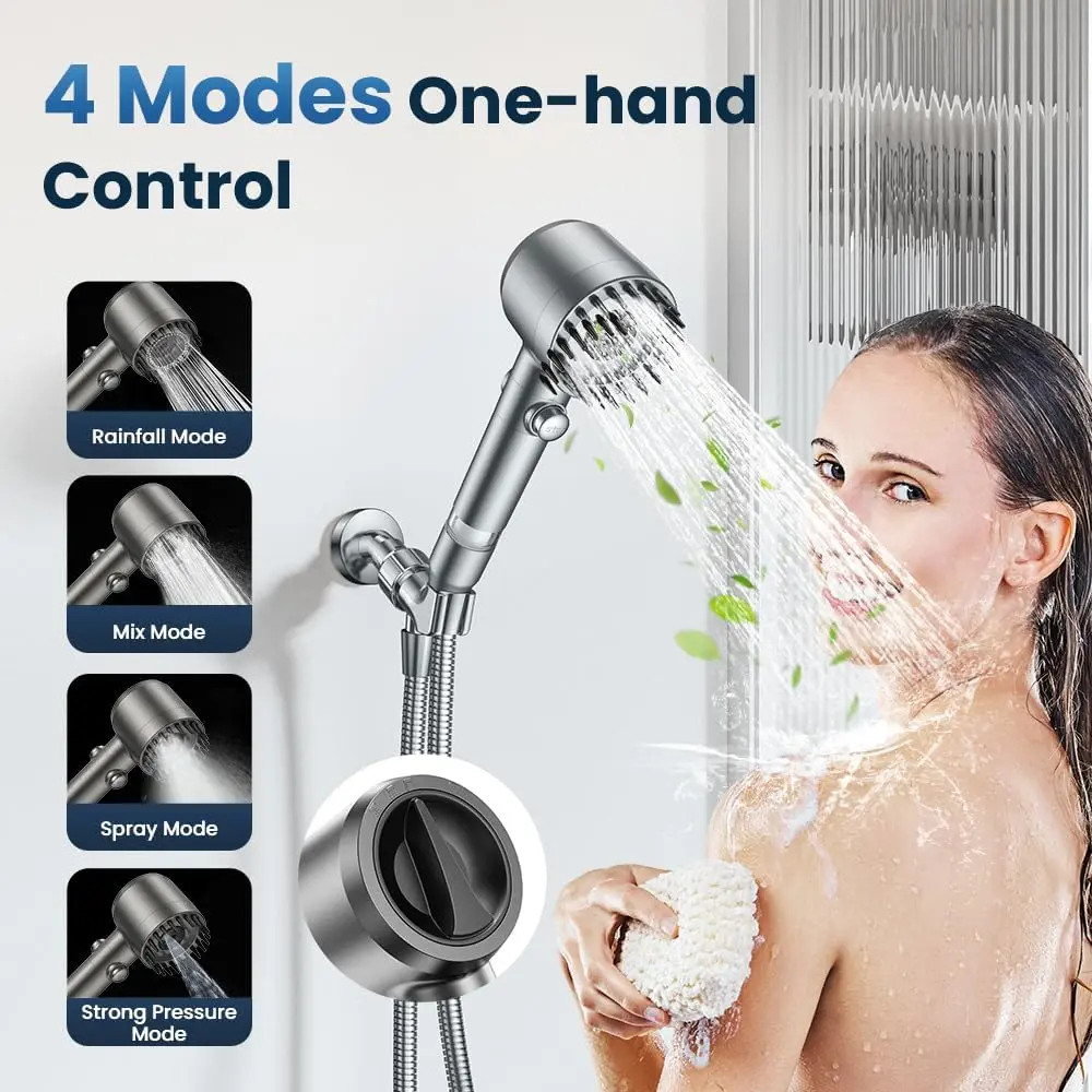 고압 필터 내장형 이온 분사 기능이 있는 휴대용 샤워  - High Pressure Shower Head Handheld 리뷰 및 가격